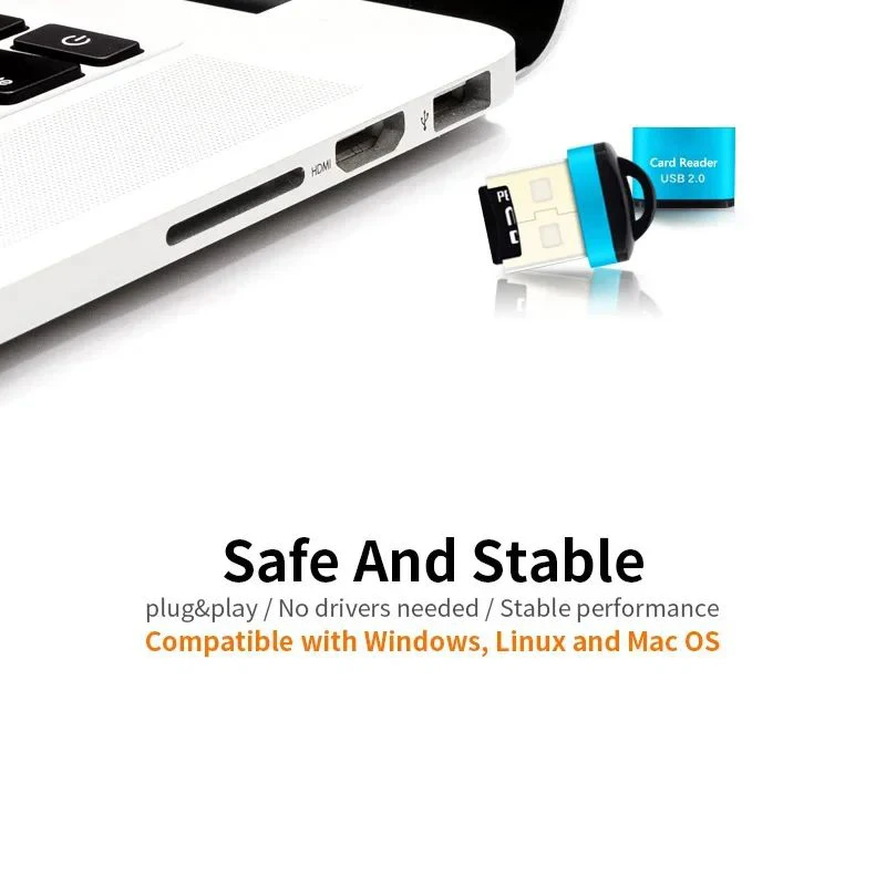Usb 2.0 sd tf card reader портативный - Фотография_3