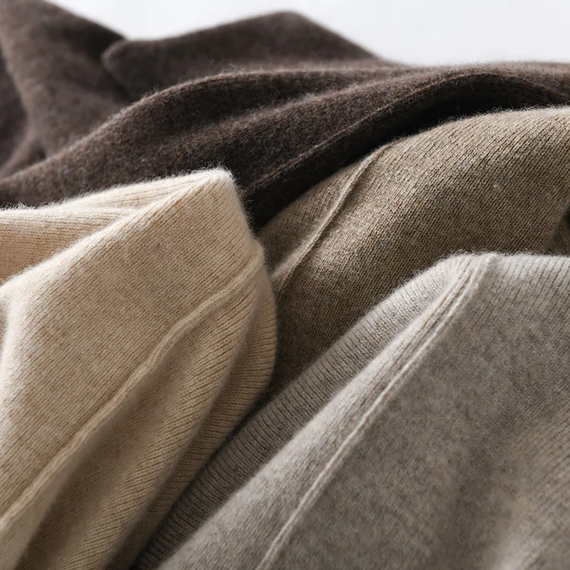 Легкие роскошные кашемировые вязаные широкие брюки - Фотография_4