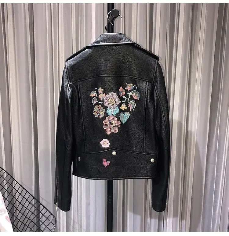 Новая кожаная женская короткая - Фотография_6