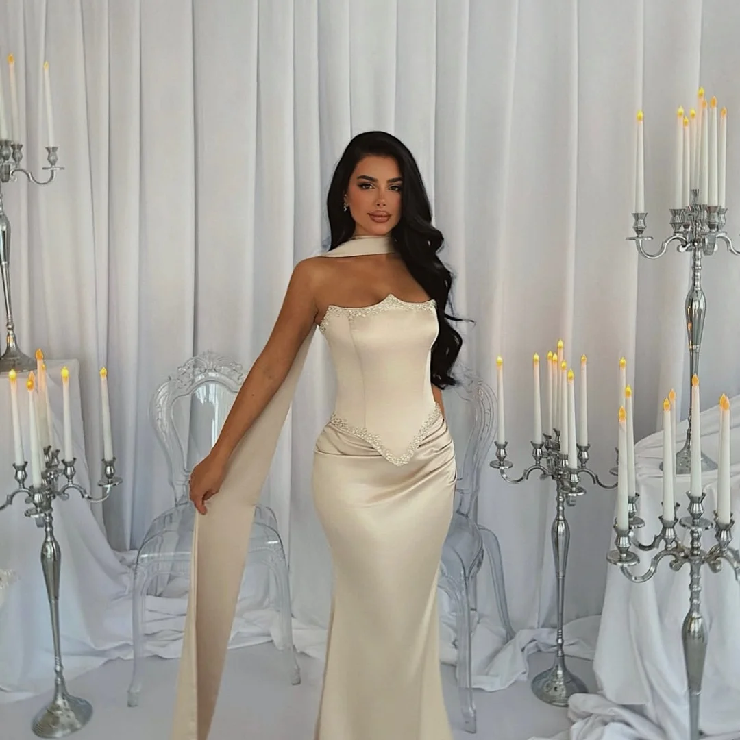 Белые длинные шелковые шарфы bella по индивидуальному заказу - Фотография_2