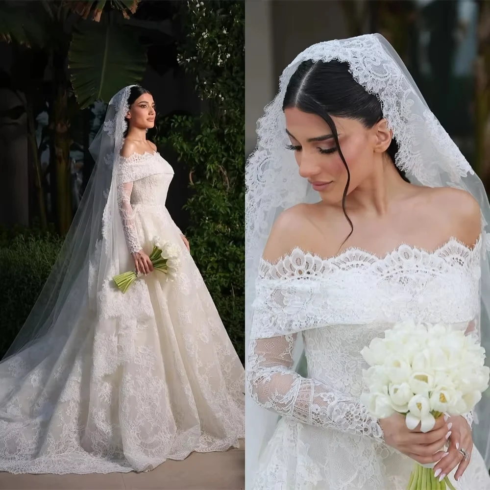 Белое кружевное свадебное платье - Фотография_2