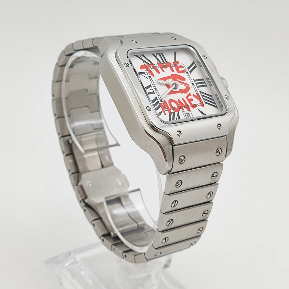 Nh35 квадратные часы time is money - Фотография_5