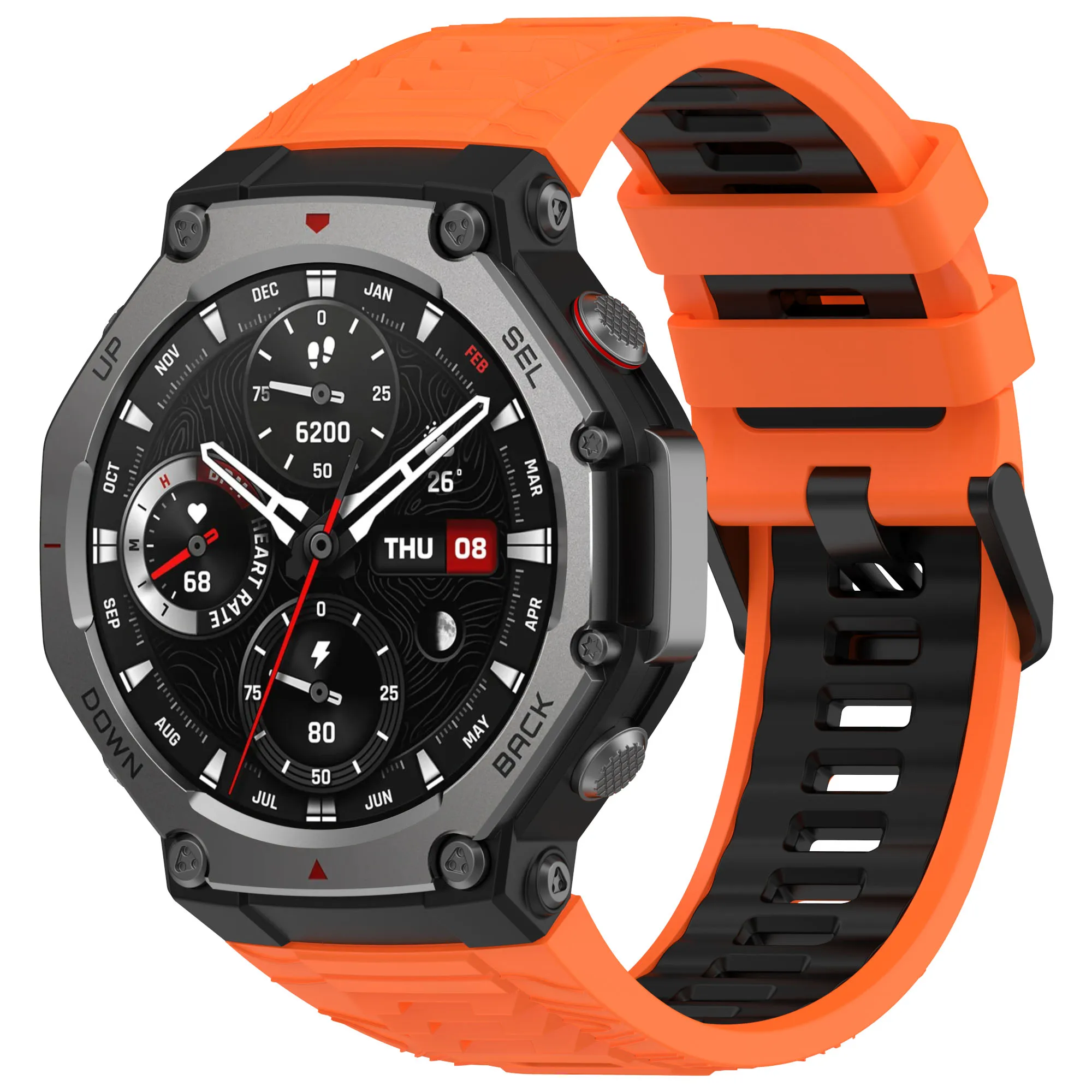 Силиконовый ремешок и чехол для huami amazfit t-rex 3 - Фотография_4