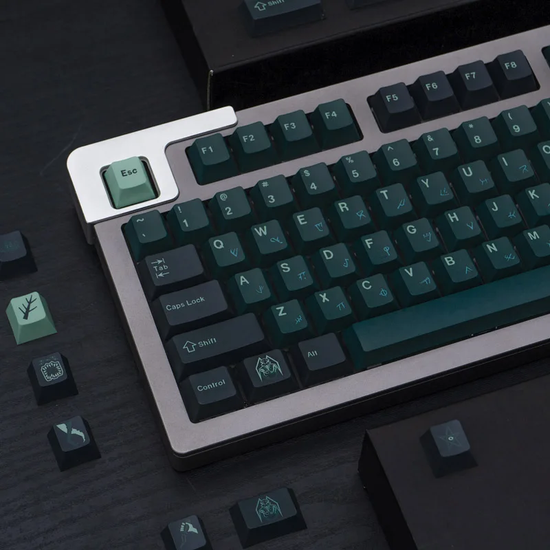 Gmk terror below большой набор колпачков из пбт dye-sub cherry profile