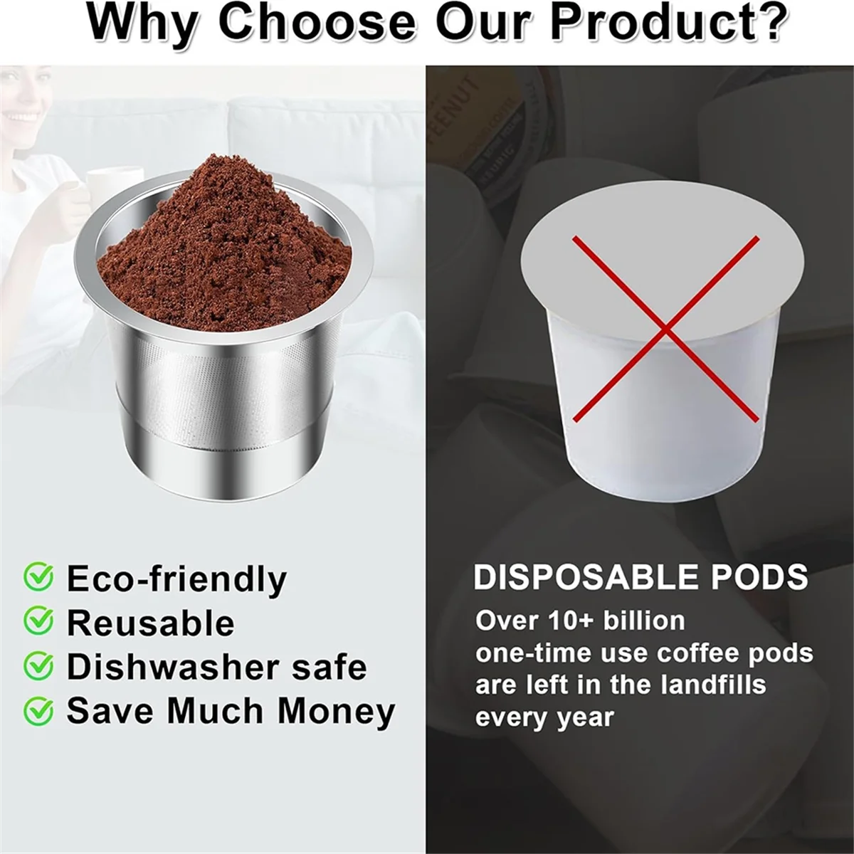 Многоразовые чашки k a72p для многоразовых - Фотография_2