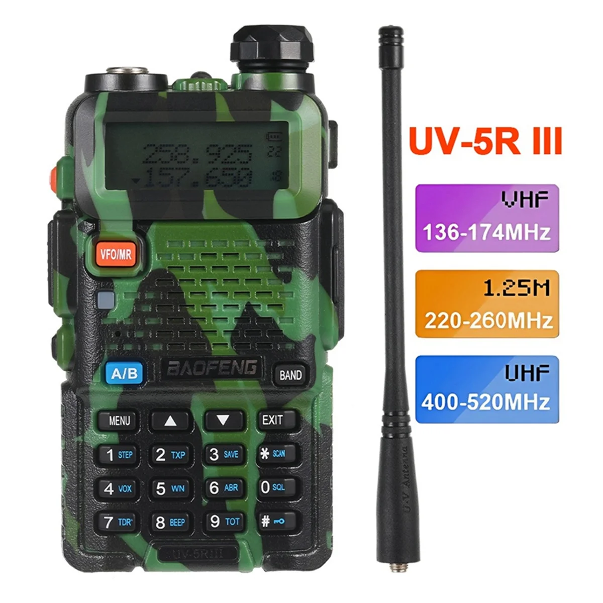 Uv5r walkie talkie 5 вт двухдиапазонная - Фотография_2