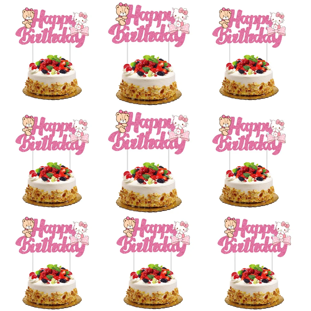 Hello kitty акриловый топпер для торта с днем рождения - Фотография_5