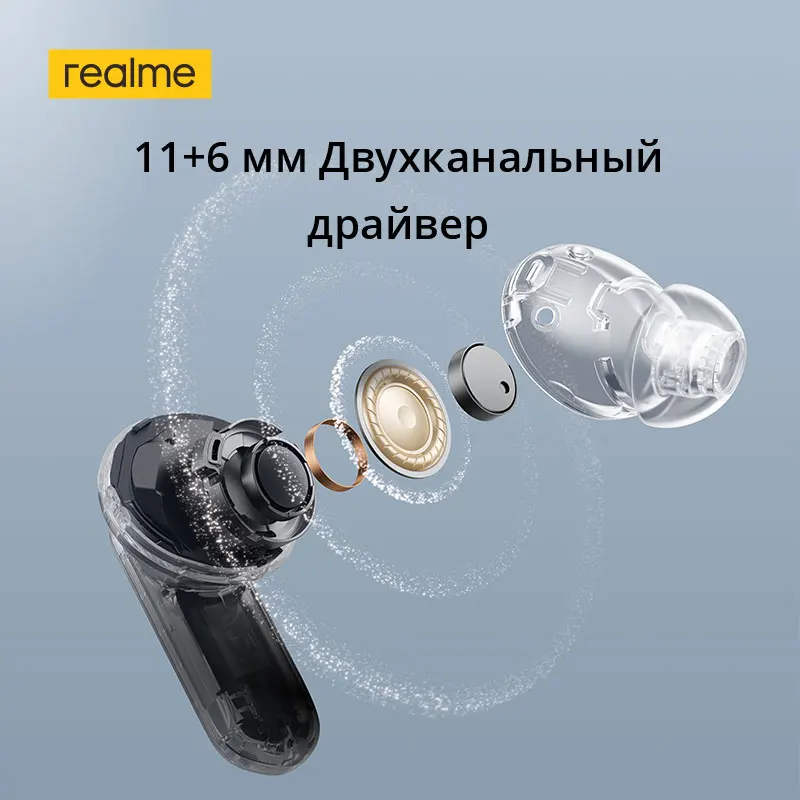 Русская версия realme buds air 7 pro 53 дб с активным шумоподавлением - Фотография_4