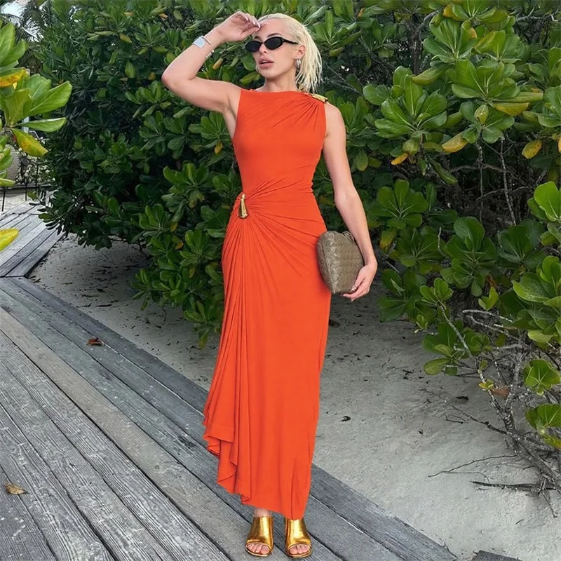 Модное коричневое женское платье для выпускного вечера - Фотография_4