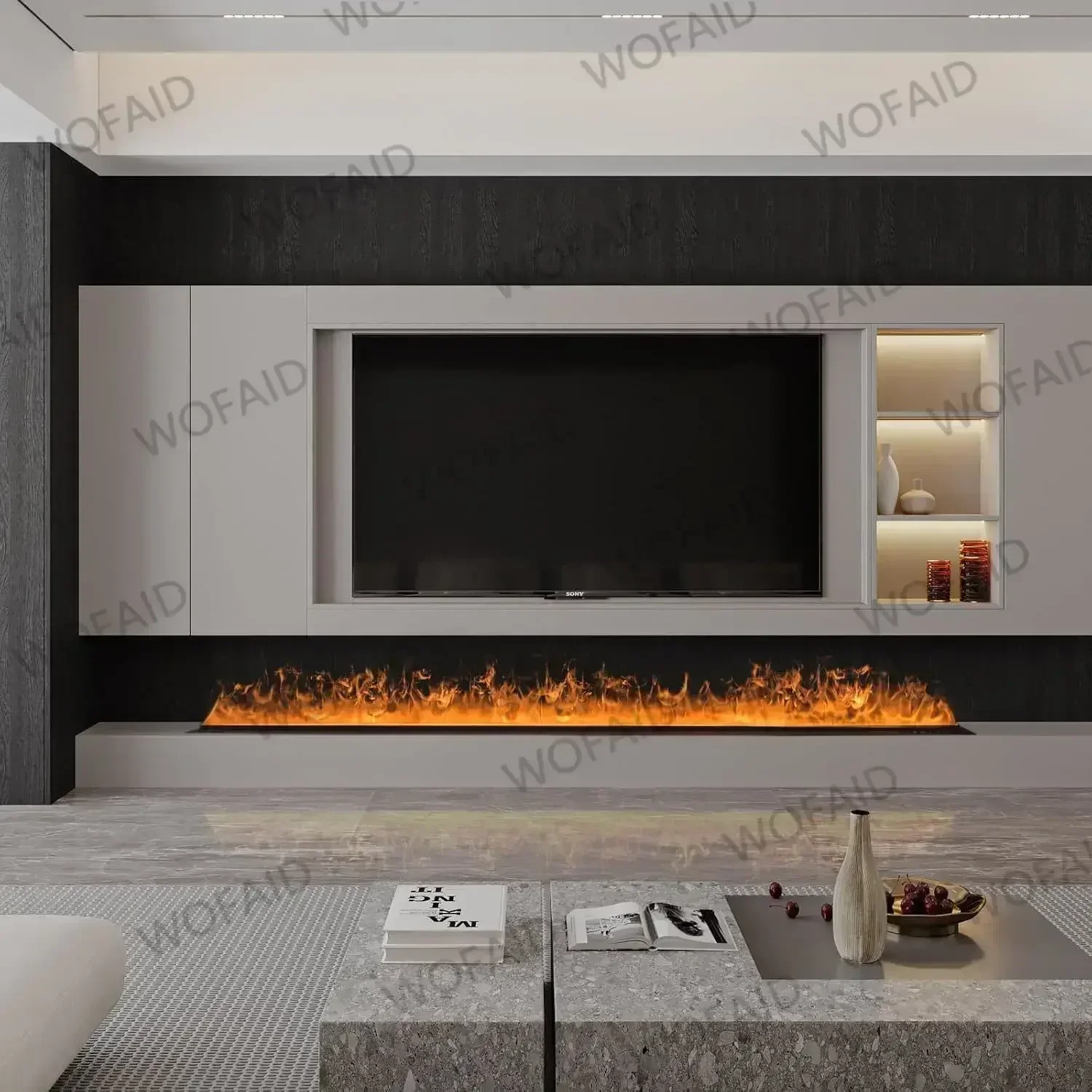 Электрический камин 3d с водяным паром - Фотография_3