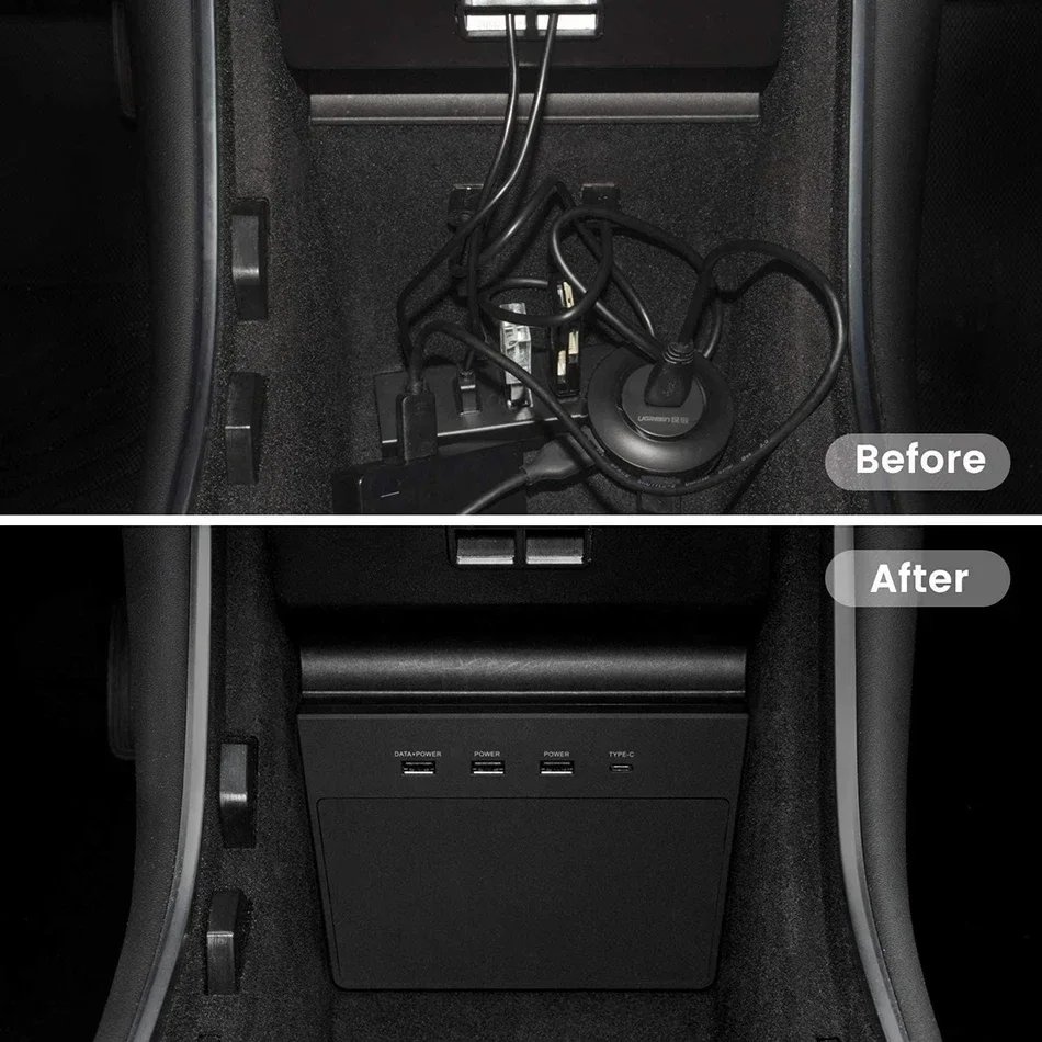 Usb-концентратор с портом 5 в 1 для tesla model 3 2016-2019 - Фотография_2