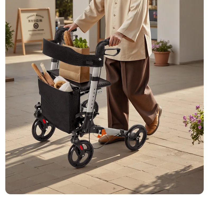 Складной прогулочный самокат с регулируемой высотой для пожилых людей - Фотография_6