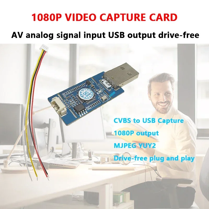 Cvbs к usb-захват av cvbs аналоговый сигнал s-video-сигнал к цифровому usb - Фотография_6