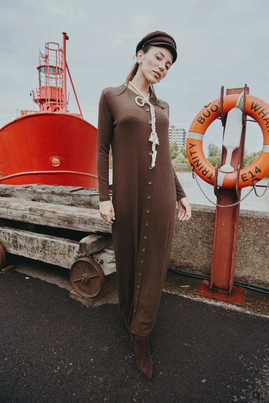 As aw25 платье макси в рубчик женское - Фотография_5