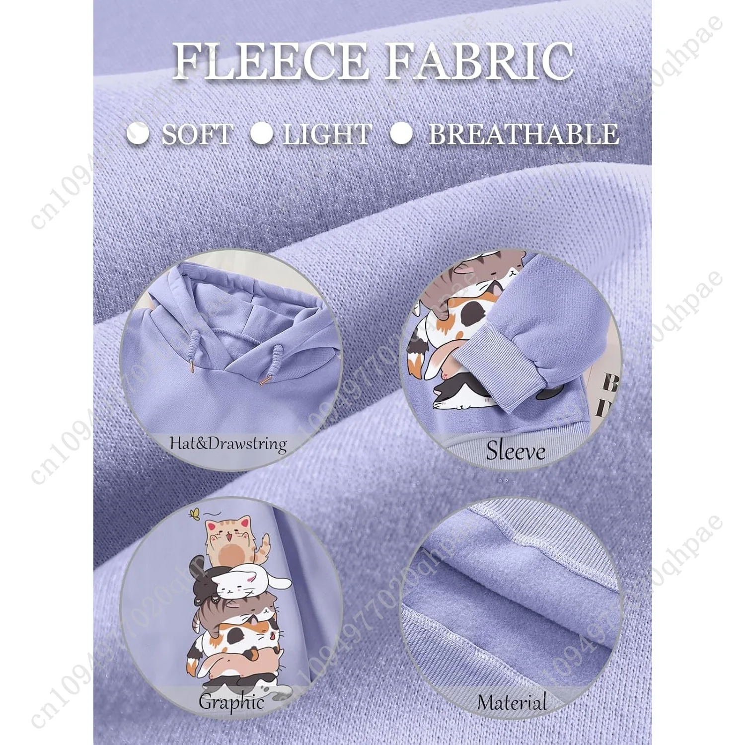 Tuislay милый кот графические толстовки - Фотография_6