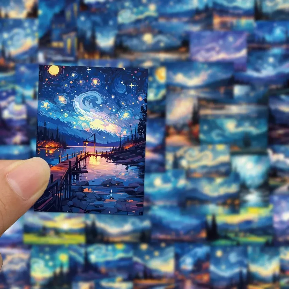 Винтажная картина маслом звездное - Фотография_4