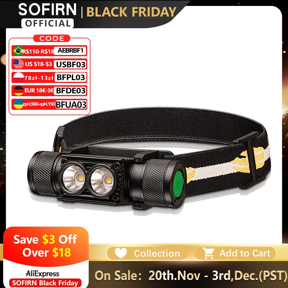 Sofirn h25l 1200lm usb перезаряжаемый