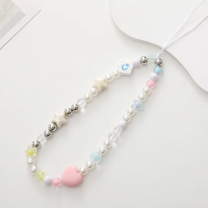 Модная подвесная цепочка для телефона с карамелками и бабочкой - Фотография_6