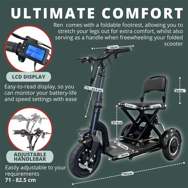 Трехколесный электрический грузовой самокат - Фотография_5