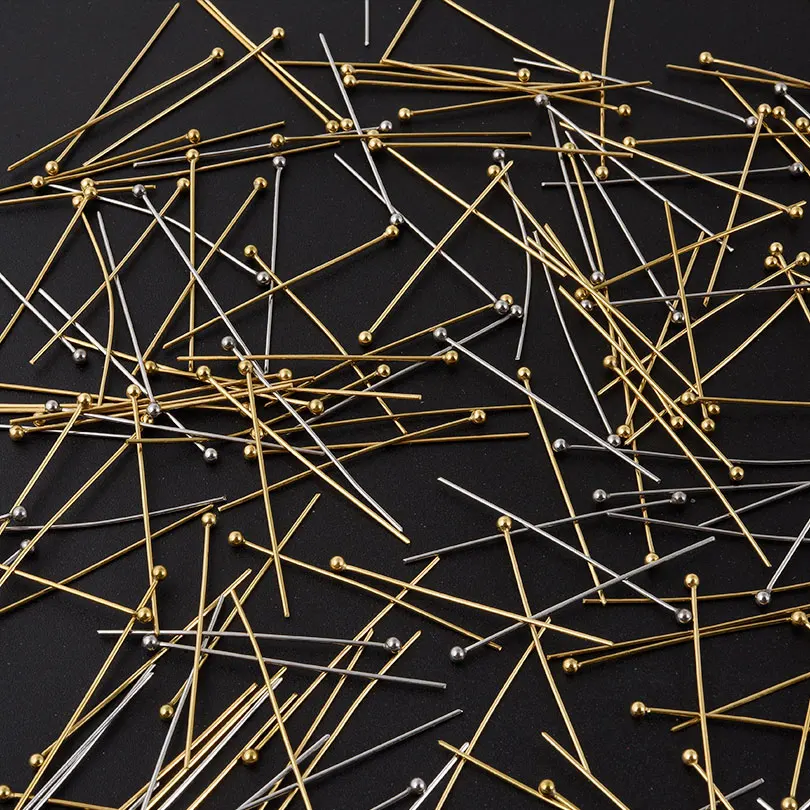 18-каратные позолоченные булавки с шаровой головкой - Фотография_5