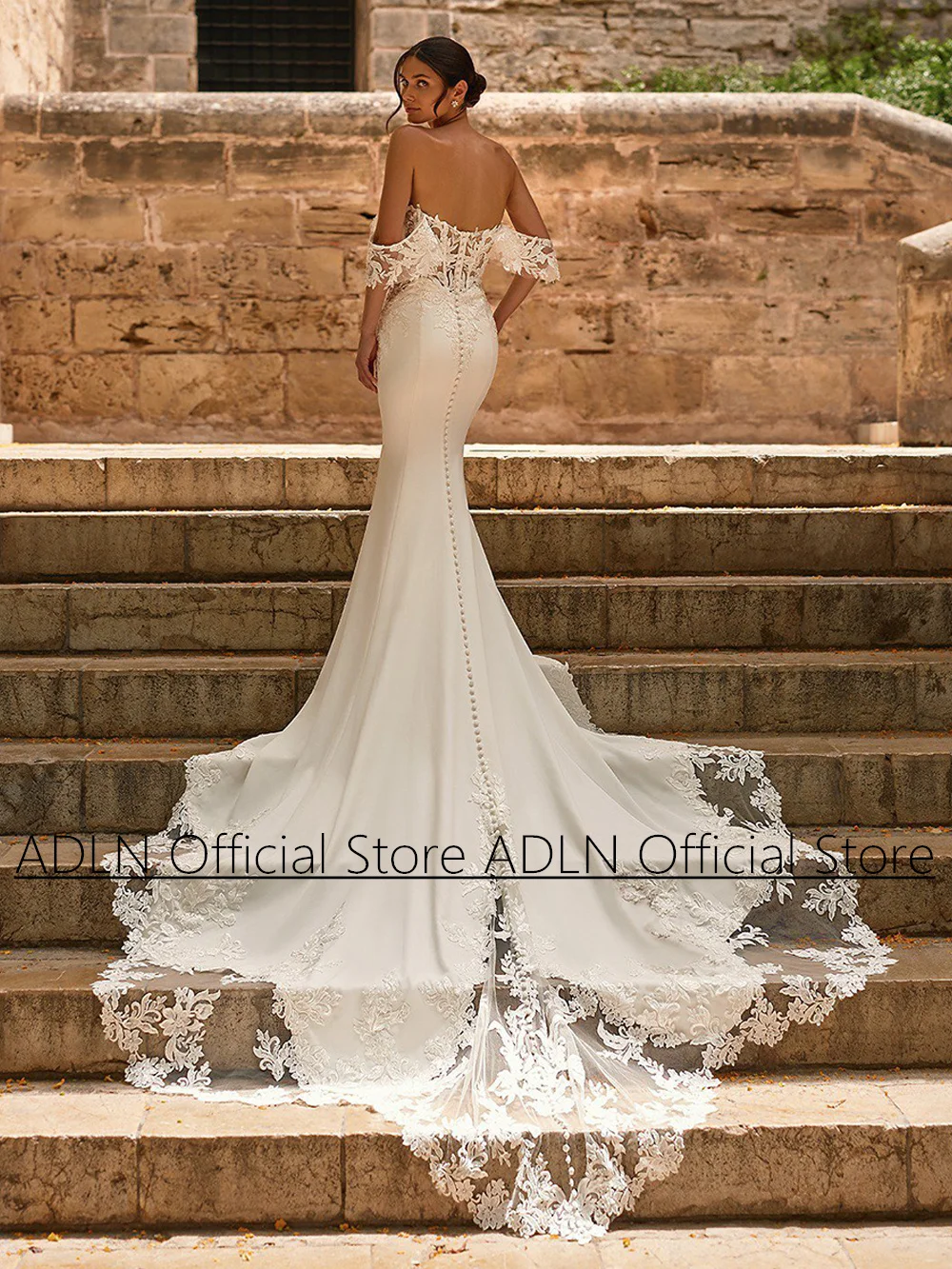 Женское свадебное платье с юбкой годе - Фотография_2