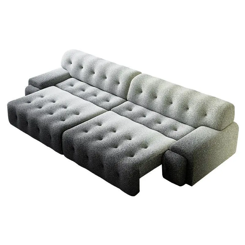 Дизайнерский серый электрический диван с откидной спинкой - Фотография_6