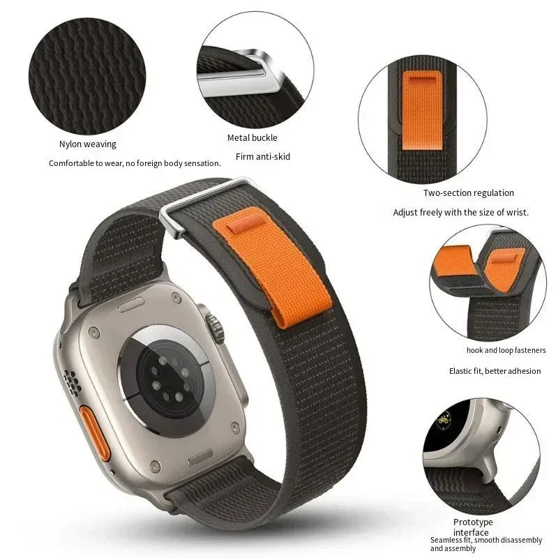 Нейлоновый ремешок trail loop для apple watch series 11 - Фотография_3