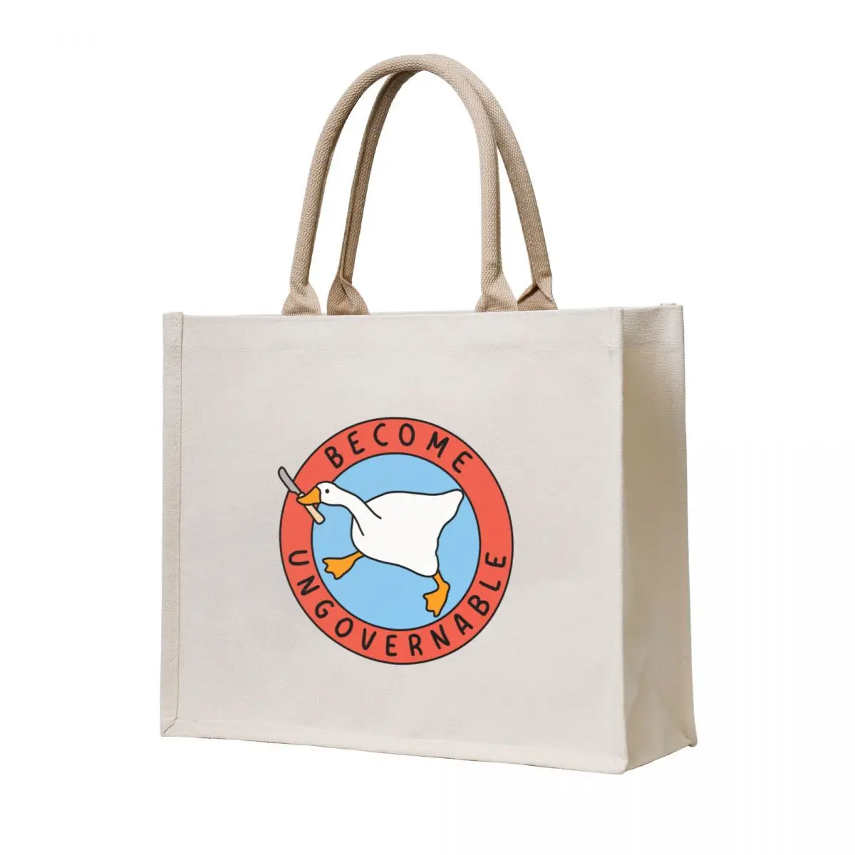 Become ungovernable goose tote bag