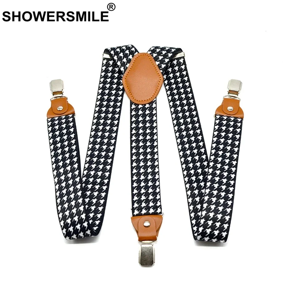 Showersmile подтяжки с узором «гусиные