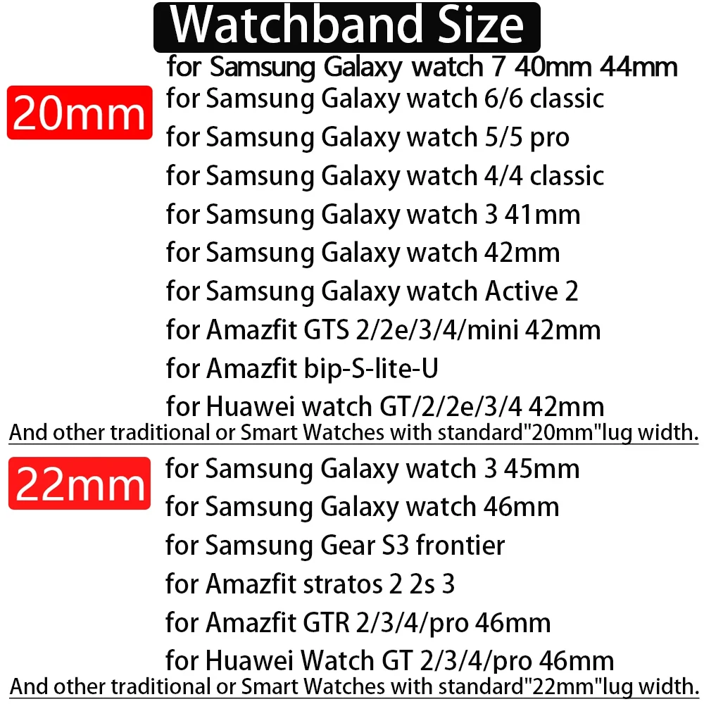 Ремешок для samsung galaxy watch 6 5 4 classic/pro/7/fe/40 - Фотография_6