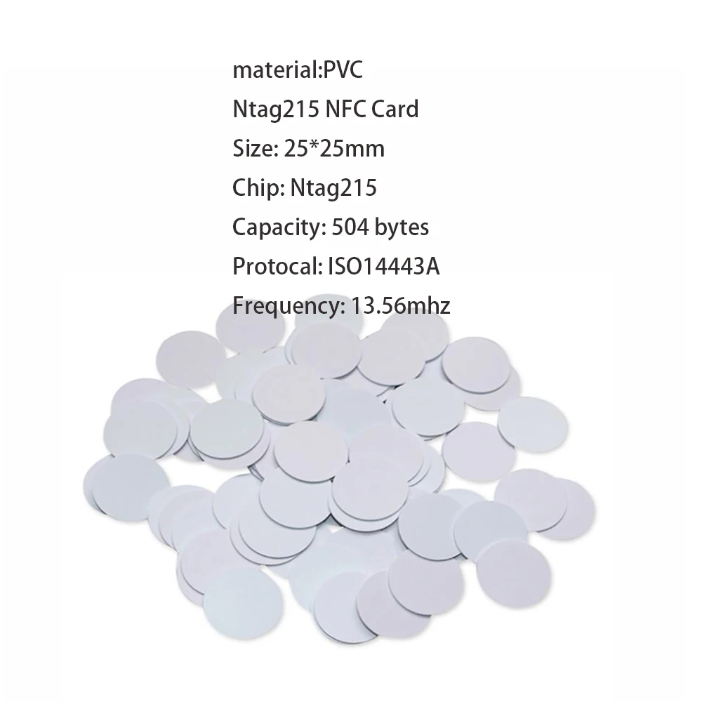 100 pcs nfc 215 монеты nt / ag215 метки 13 - Фотография_5
