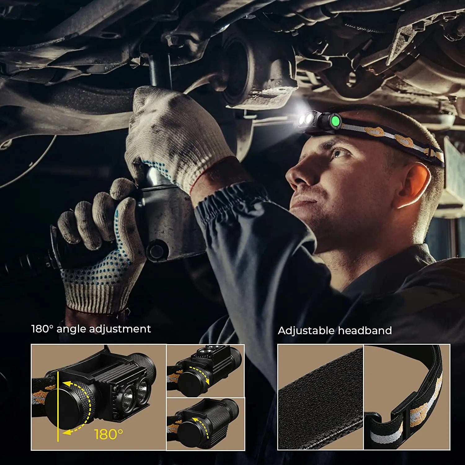 H25l перезаряжаемый usb-налобный фонарь 18650 - Фотография_6