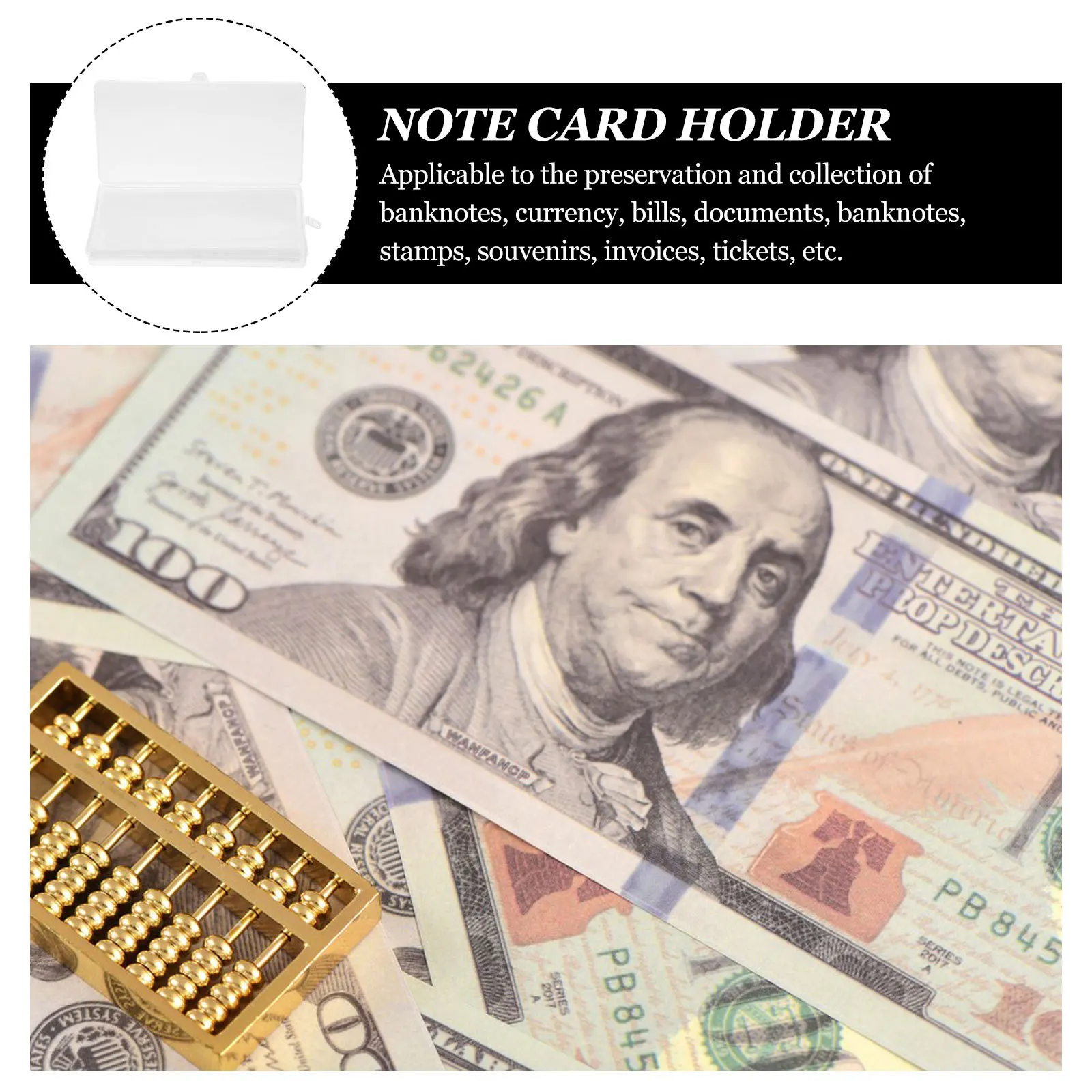 1 комплект, прозрачные бумажные защитные сумки для денег