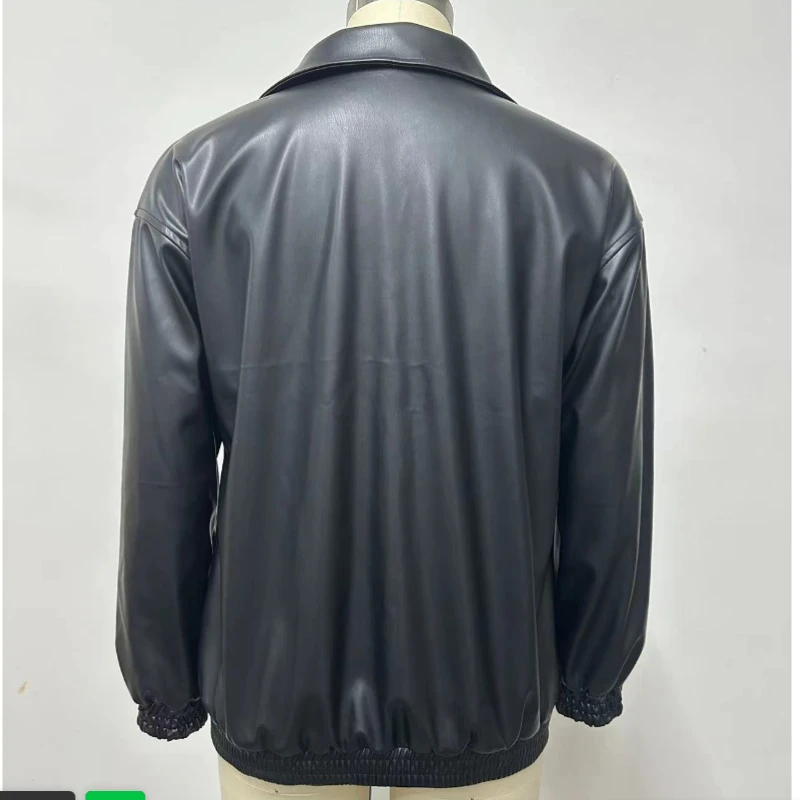 Кожаная куртка, повседневная женская