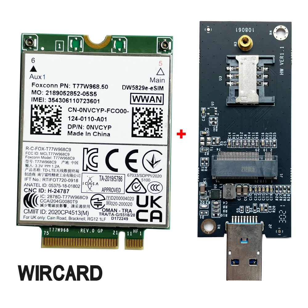 T77w968.50 dw5829e-esim dw5829e x20 lte cat9 450 мбит/с - Фотография_6