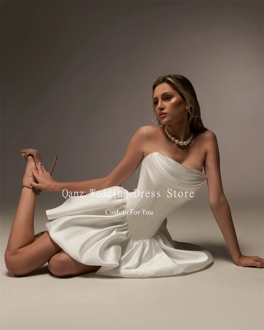 Qanz винтажные атласные свадебные - Фотография_3