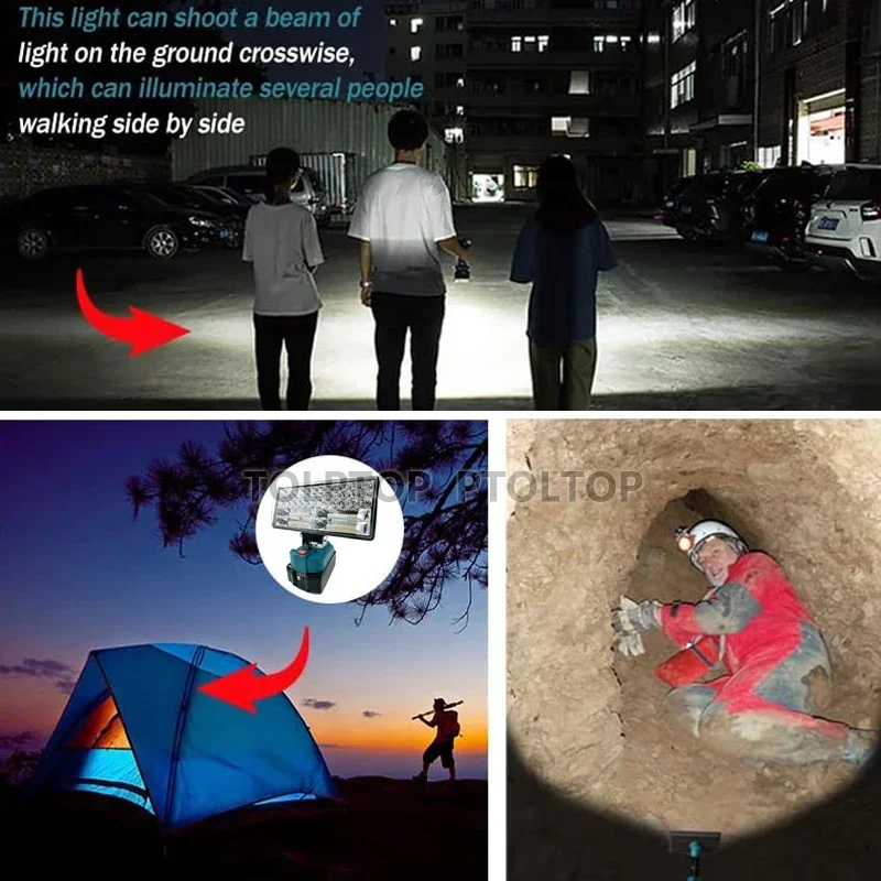 Портативный беспроводной фонарик 3/5/8 дюймов для makita18v bl1430bl1830 - Фотография_6