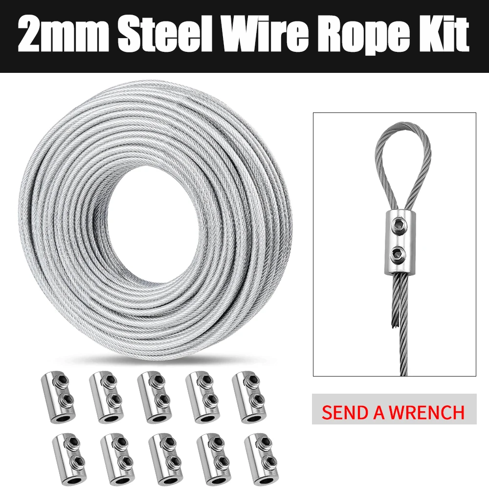 Комплект троса из нержавеющей стали 10/20 м