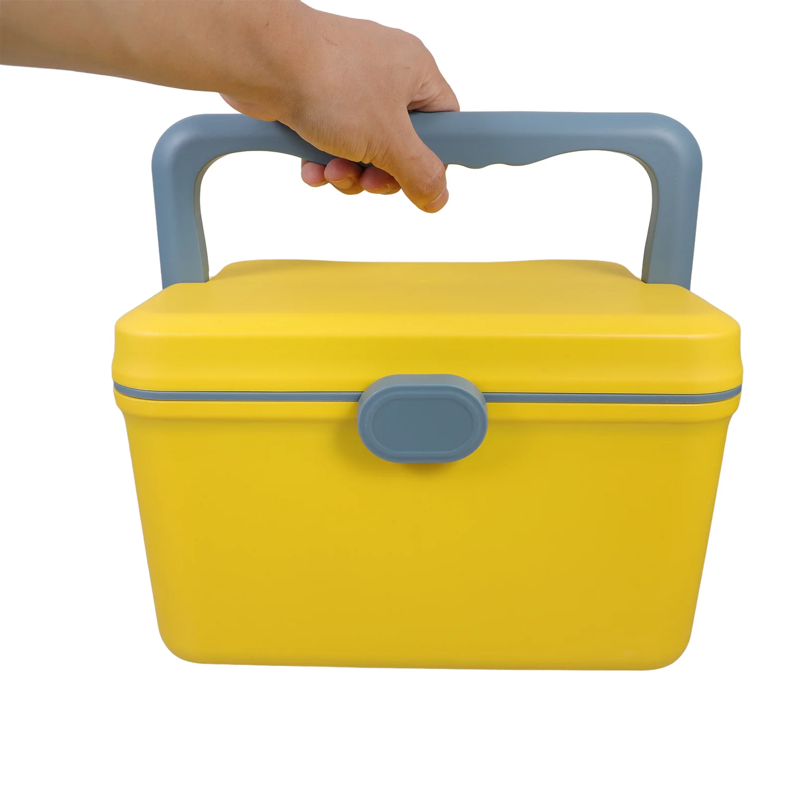 Желтый медицинский контейнер для хранения большой емкости с ручкой - Фотография_2