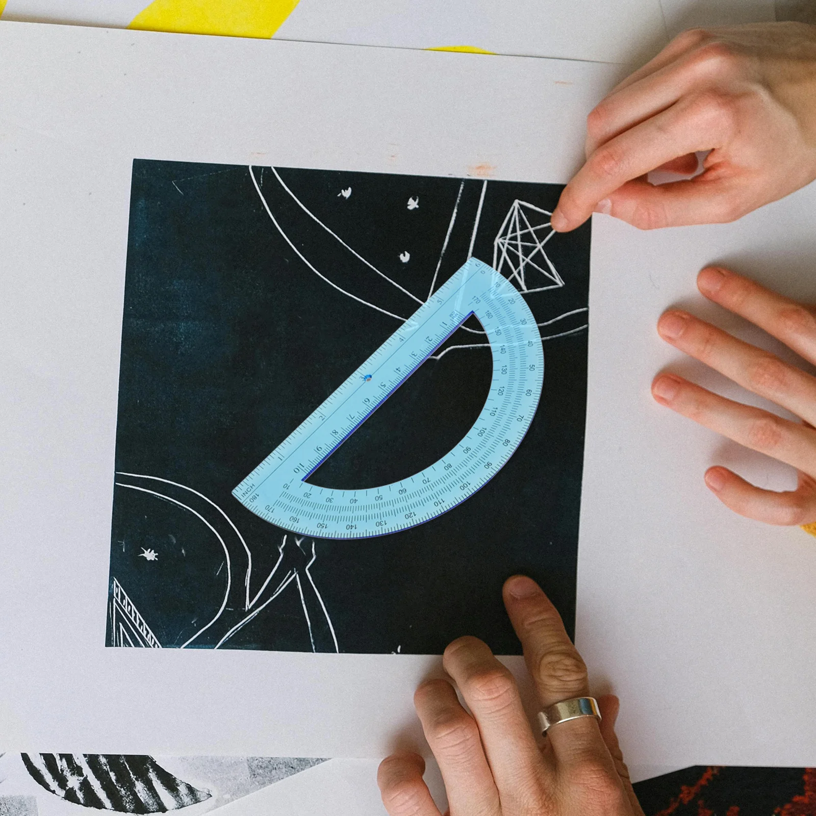 Математические транспортиры полукруглые - Фотография_4