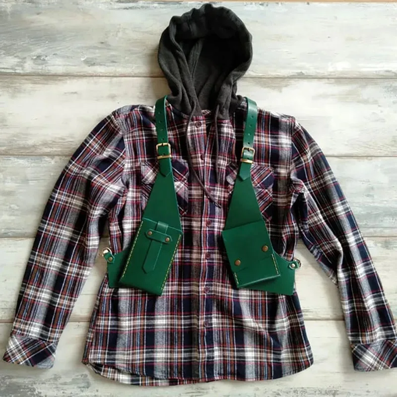 Новая винтажная кожаная сумка через - Фотография_3