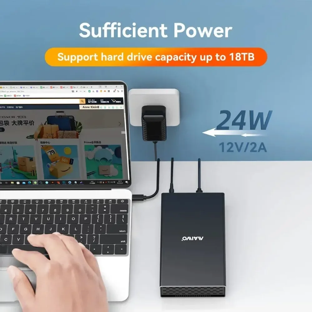 Корпус для жесткого диска maiwo sas sata usb3.1 type-c sas 2 - Фотография_5