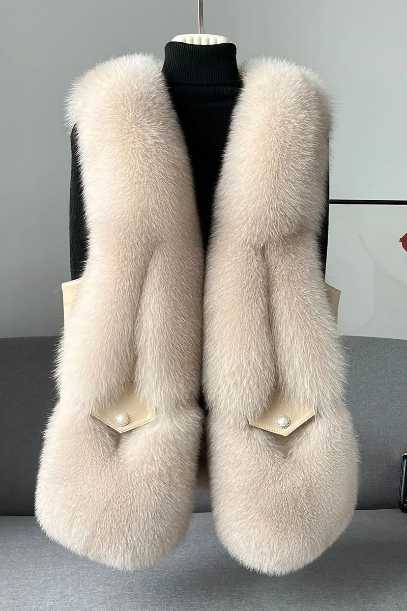 Женский жилет из лисьего меха - Фотография_6