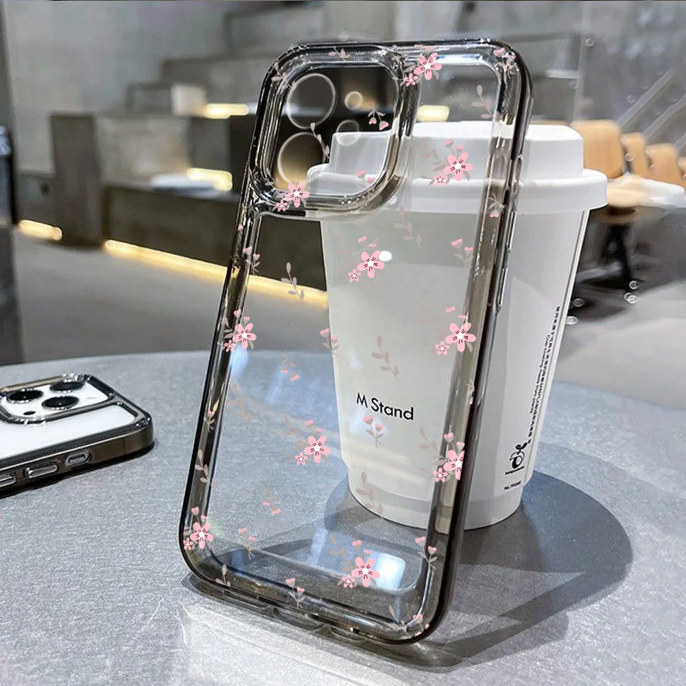 Прозрачный чехол для телефона с цветком для iphone 11