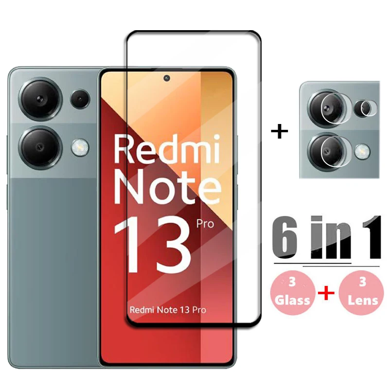 Стекло 6 в 1 для redmi note 13 pro global