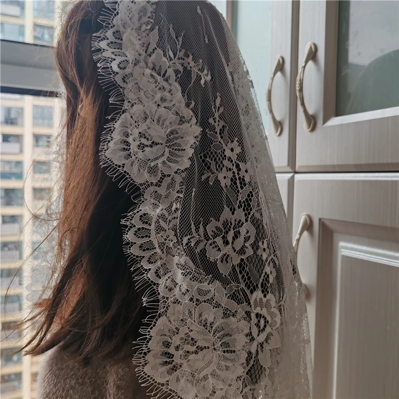 Off white mantilla стиль свадебная - Фотография_6