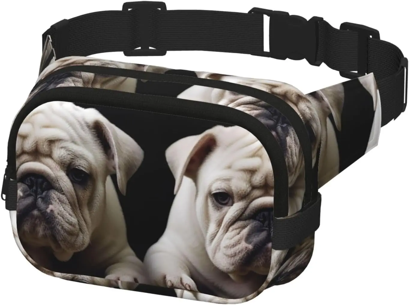Поясные сумки с маленьким белым бульдогом для мужчин и женщин - Фотография_2