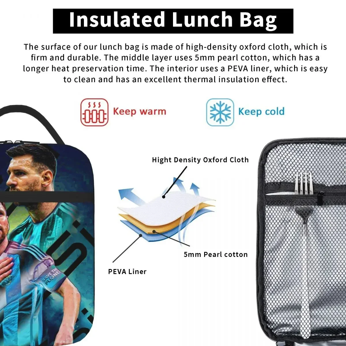 Модная и модная женская сумка с футбольной звездой месси - Фотография_5