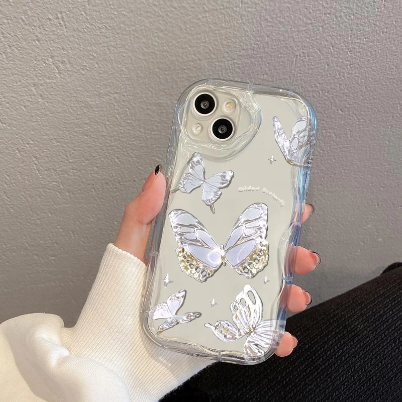 Чехол ins style silver butterfly для honor 200 - Фотография_4