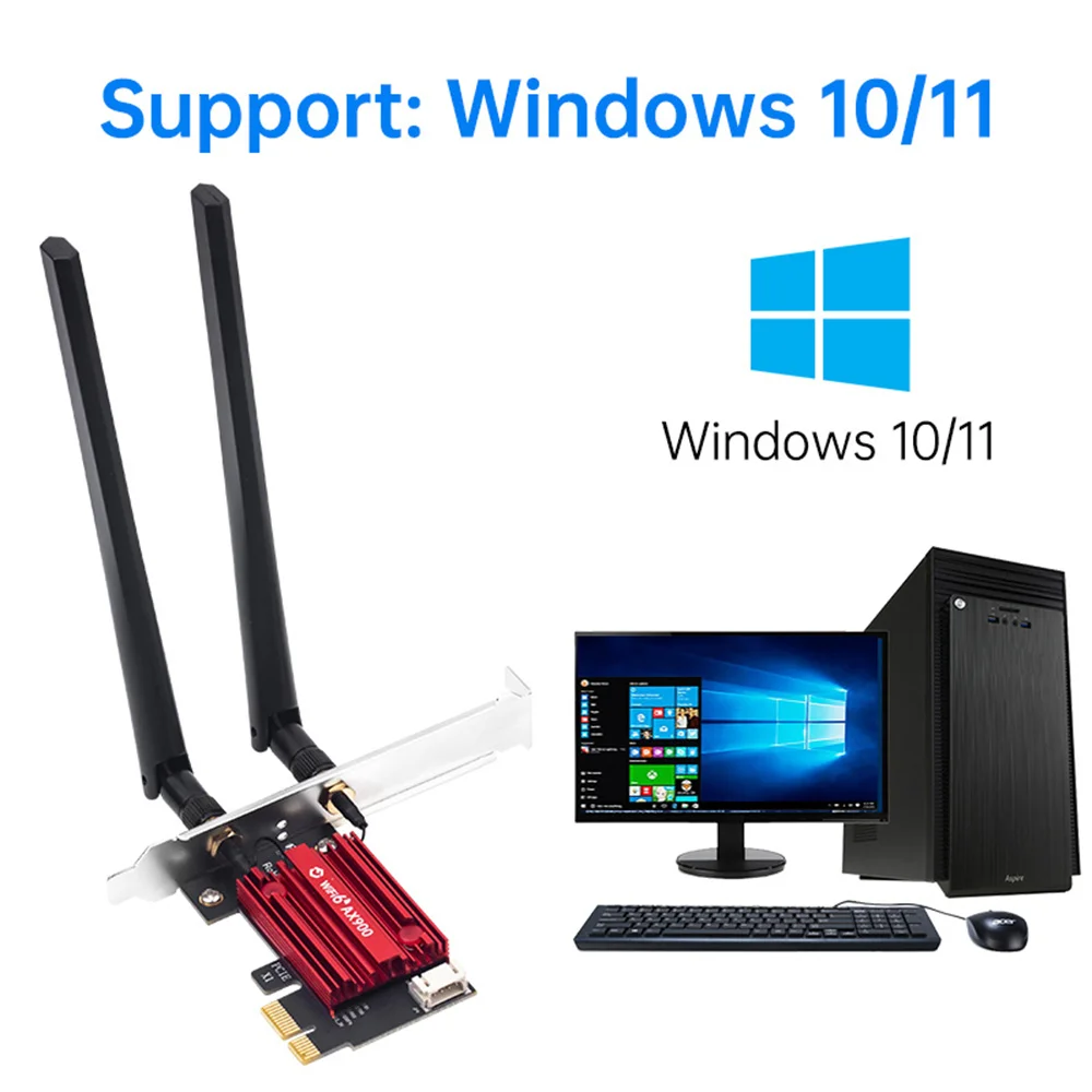 Wifi 6 ax900 pcie wi-fi адаптер bt5 - Фотография_6